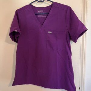 Figs Catarina One-Pocket Scrub Top - Purple - Size medium